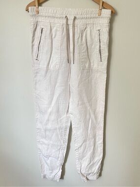 Athleta Cabo Linen Jogger Pants White Size 4